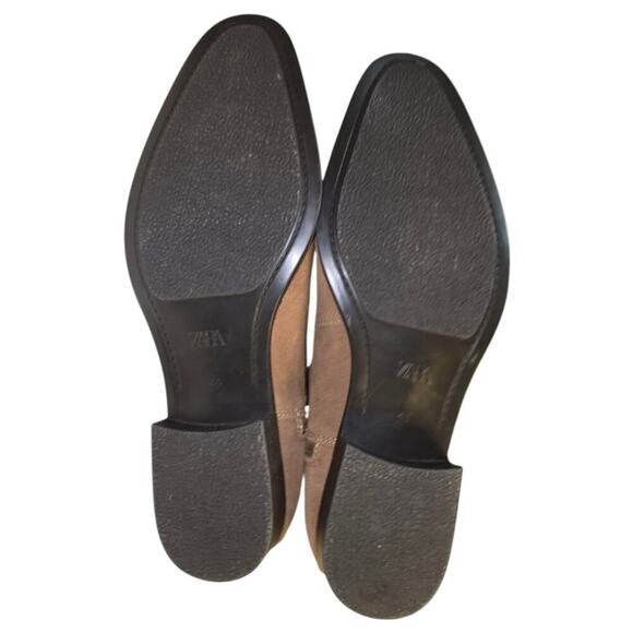 Zara Men's Tan‎ Suede Leather Chelsea Boots Size EU 45 US 11 NEW - Picture 9 of 9